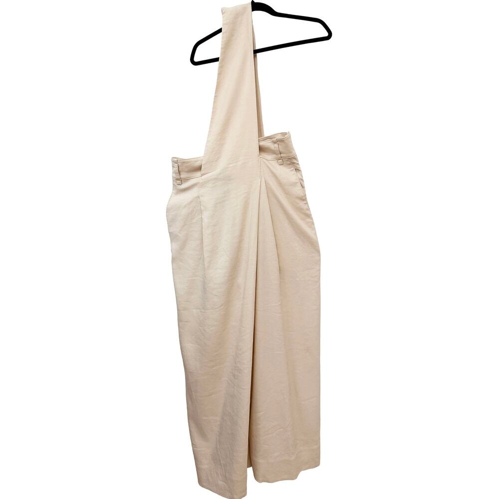 Tibi Beige One-Shoulder Wide-Leg Jumpsuit - Picture 2 of 11